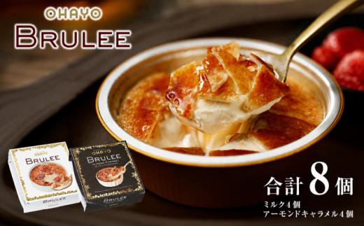 ブリュレ アイス アイスクリームギフト 詰め合わせ 2種×4個入 計8個 ブリュレアイス アイスクリーム ギフト BRULEE オハヨー乳業 OHAYO おやつ スイーツ デザート 贈り物 食べ比べ 茨城県 鉾田市