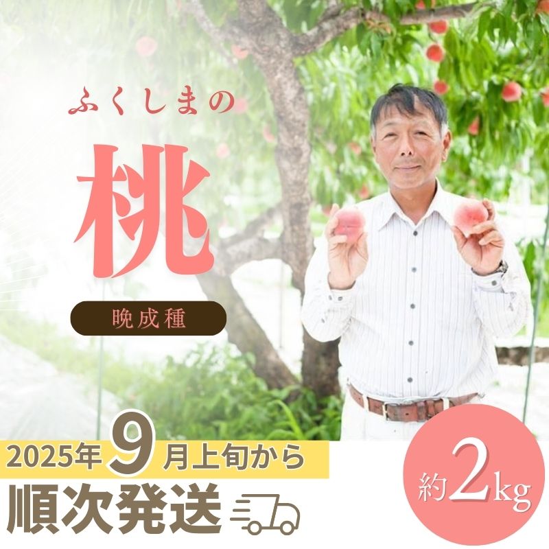 【ふるさと納税】No.2407福島 桃　晩成種約2kg【2025年発送】