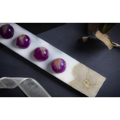 ふるさと納税 恩納村 つづるガラスアート　ゆうなの花　HAKU「食器3点セット」吉田 栄美子 |  | 03