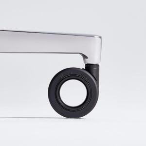 Mfa5_コクヨチェアー　ファブレ革張り(ディムネイビー)／ストライプタイプ／フローリング用（Vキャスター）　／在宅ワーク・テレワークにお勧めの椅子