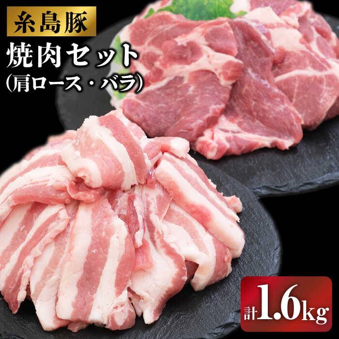 【ふるさと納税】糸島豚の焼肉セット1.6kg(肩ロース800g/バラ800g)糸島市 / JA糸島産直市場 伊都菜彩[AED004] 12000円