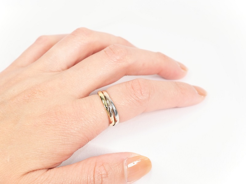 トリニティリング　9613【Pt900/K18YG/K18PG】