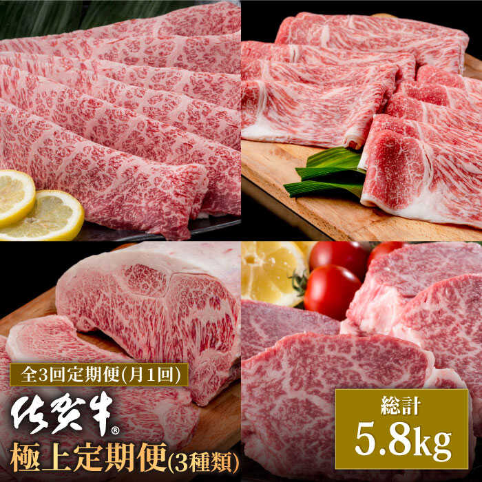 【ふるさと納税】【肉のプロが厳選！】【3回定期便】佐賀牛 極上 定期便【株式会社いろは精肉店】和牛 ブランド牛 お肉 肉 牛肉 冷凍 ロース ヒレ フィレ ステーキ すきやき すき焼き しゃぶしゃぶ 切落し 切り落とし [IAG077]