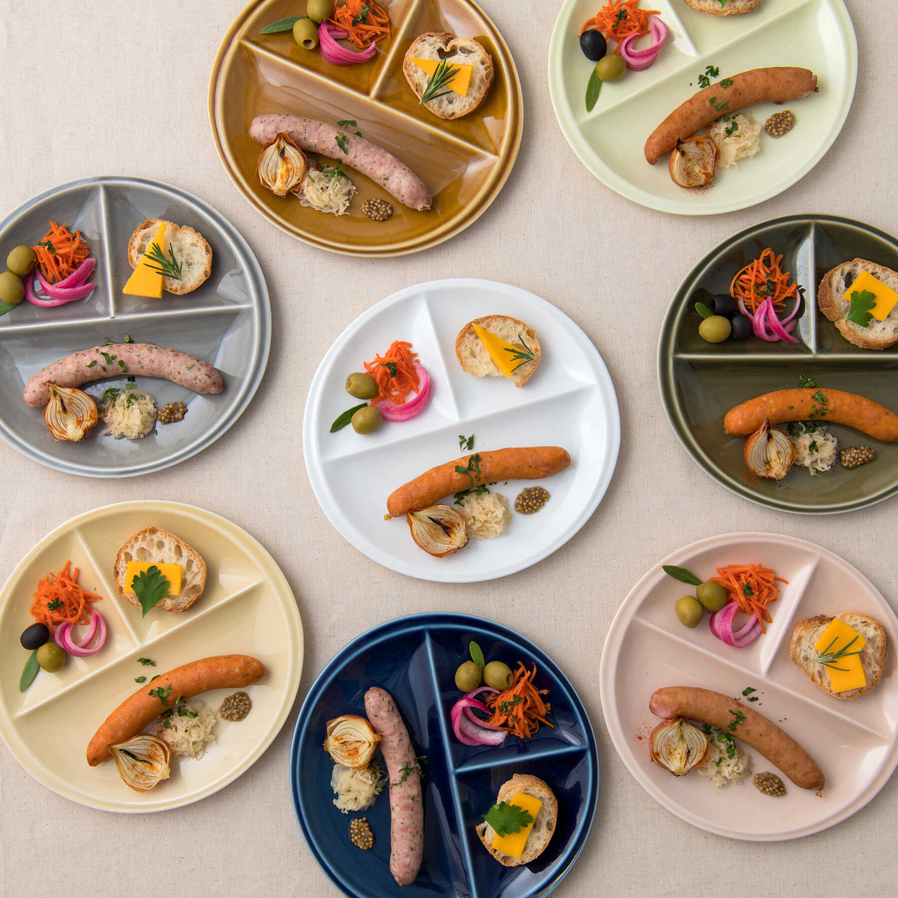 【ふるさと納税】【8色から選べる】【美濃焼】 ランチプレート titto 丸 2枚セット 瑞浪市 / JS企画 / 小田陶器 食器 プレート 仕切り皿 おしゃれ[AZAZ013]