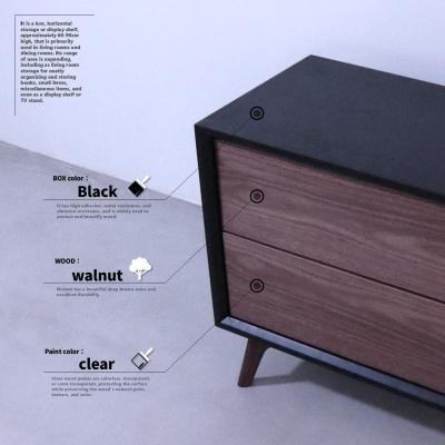 ふるさと納税 七宗町 木製 サイドボード キャビネット ナイトテーブル Black 天然木 ウォールナット M フクモク |  | 01