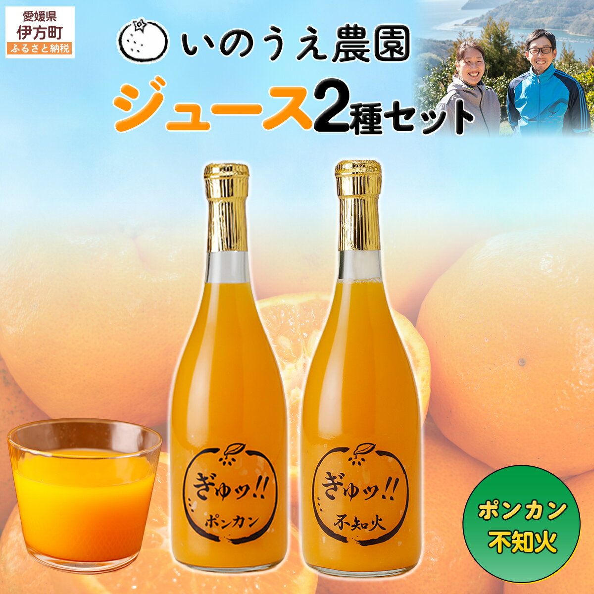 【ふるさと納税】いのうえ農園 ジュース2種セット（ポンカン/不知火）※離島への配送不可 【ふるさと納税 人気 おすすめ ランキング 柑橘 みかんジュース ポンカン 不知火 ジュース フルーツ 果物 産地直送 いのうえ農園 愛媛県産 愛媛県 伊方町 送料無料】 IKTAI020