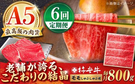 【6回定期便】モモ 800g 最高級A5等級 黒毛和牛国産 / もも肉 赤身 牛 もも肉  和牛もも肉 牛肉 国産もも肉 もも肉定期便 牛もも肉定期便 / 柿安牛 /亀山市 / 柿安本店 [AMBW013]