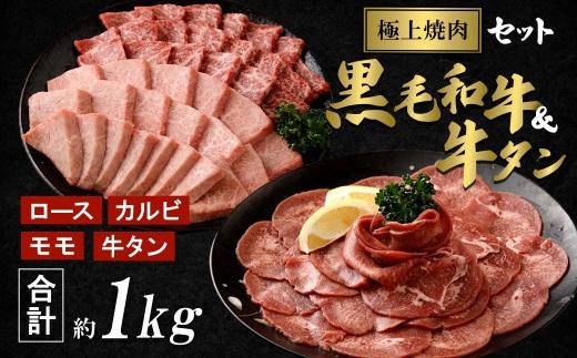 【極上焼肉セット】黒毛和牛（霜降・赤身）＆牛タン BA22