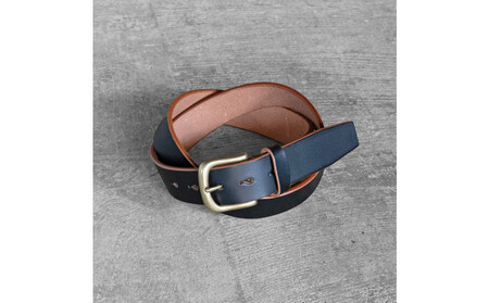 栃木レザー使用｜希少なハーネスレザー 1枚革レザーベルト 35mm幅｜HL-B02｜36インチ｜ブラック｜minca