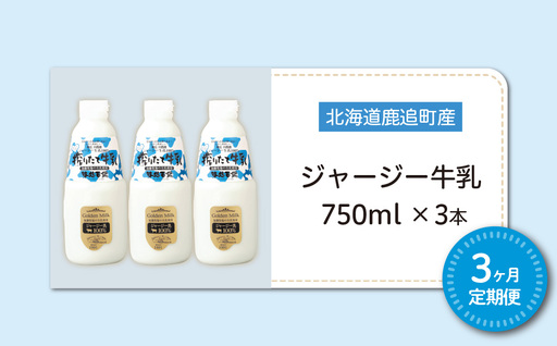 【定期3ヶ月】ジャージー牛乳 750ml ×3 SKM047
