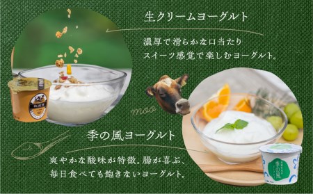 牧成舎こだわり 季の風ヨーグルト/ 生クリームヨーグルト 計20個 [A0093]