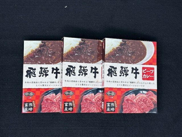 【ふるさと納税】飛騨牛ビーフカレー3個