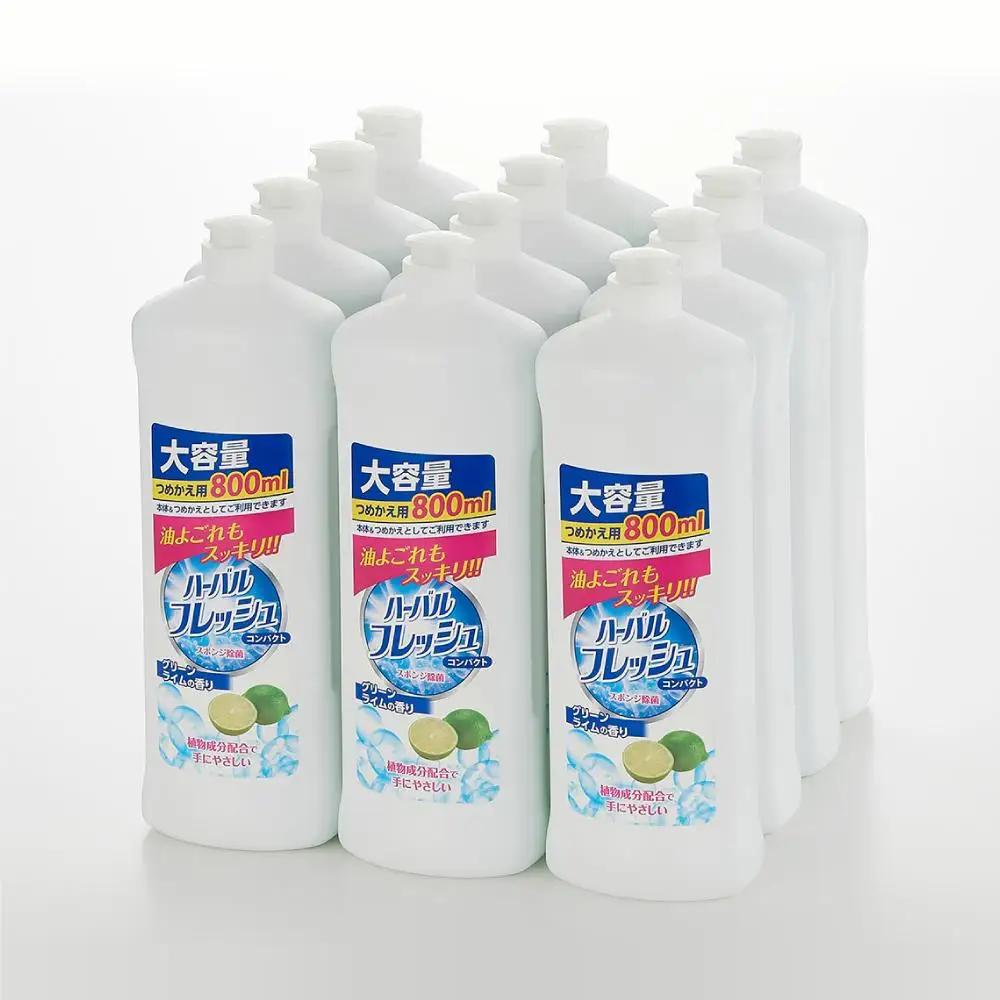 【ミツエイ】食器洗剤 ハーバルフレッシュコンパクト　グリーンライム(詰替) 800ml×12本 洗剤