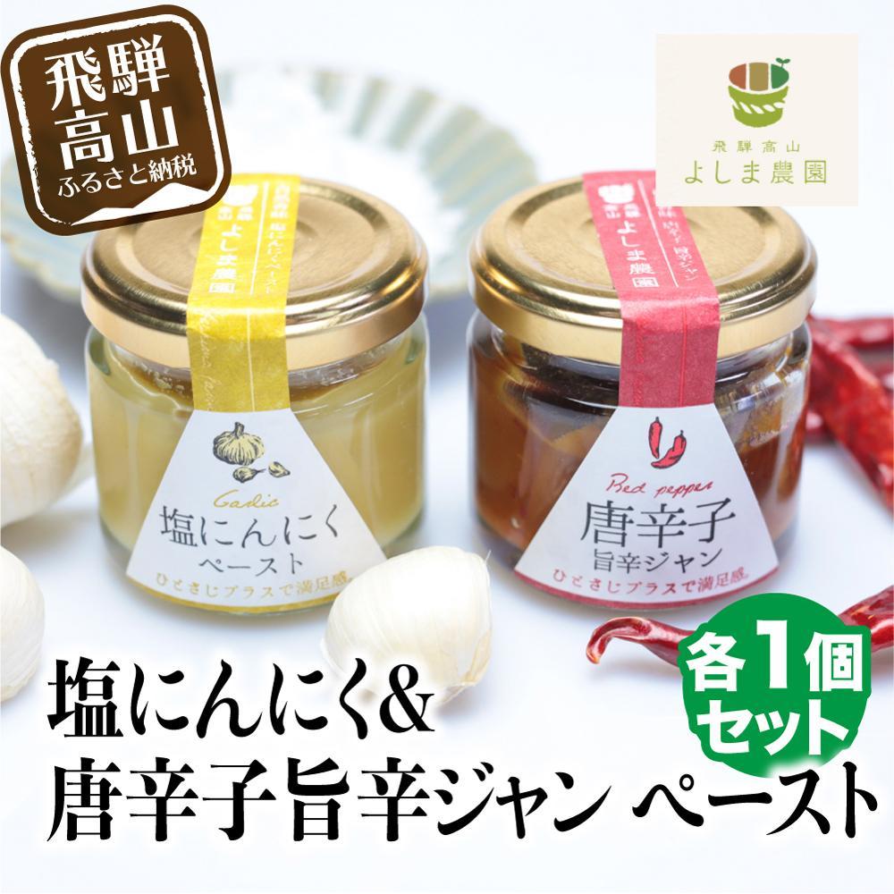 【ふるさと納税】自然栽培調味料シリーズ 唐辛子旨辛ジャン 塩にんにく ペースト 塩 飛騨高山よしま農園 CK010VP