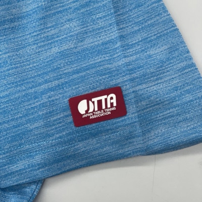 JTTA公認　卓球ユニフォーム【男女兼用(ドライ):150サイズ】うさぎ　ブルー【配送不可地域：離島】