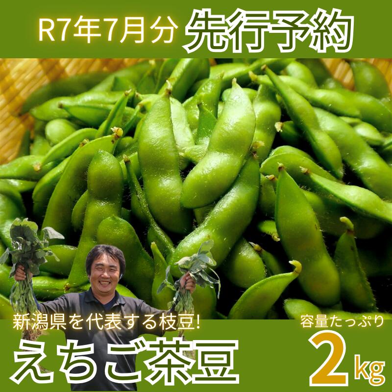 【ふるさと納税】 新発田市産枝豆 えちご茶豆 2kg 【先行予約】早期予約 予約 えだまめ エダマメ 豆 まめ マメ 茶豆 枝豆 新発田の枝豆 新潟 新潟県 新発田 新発田市 数量限定 ビールに合う おつまみ ビールのおつまみ ビール 合う 夜 夕食 genzou002