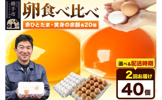 《定期便2ヶ月》赤ひとたま 20個・黄身の余韻 20個 計40個（業務用）