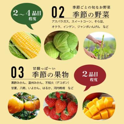 ふるさと納税 鹿島市 【毎月定期便】肥前の国の農産物大満足セット 野菜・卵・米・果物等14品目程度詰め合わせ鹿島市全12回 |  | 02