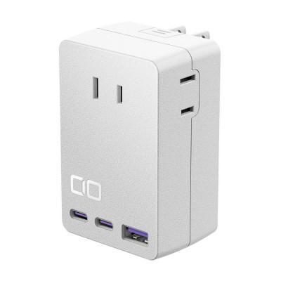 ふるさと納税 守口市 CIO 電源タップ+USB充電器 コンセント3口 Polaris CUBE WALL ホワイト