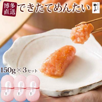 ふるさと納税 大川市 できたてを博多からお届け!やまや【できたてめんたい】150g×3個セット(大川市)