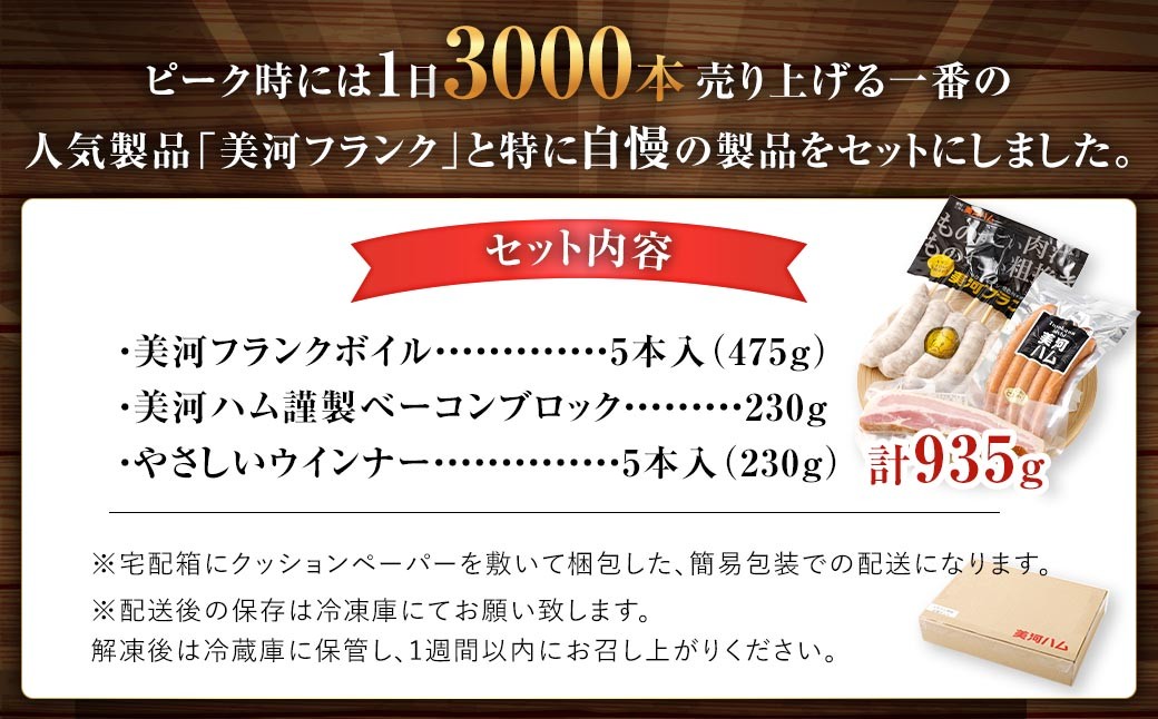 美河フランク入り！美河ハム定番セット