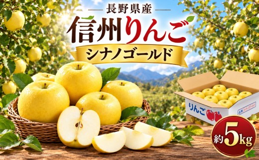りんご 長野県産 シナノゴールド 約5kg 12個 ～ 15個 入り ＜2026年10月中旬～発送＞| 仲田農園 信州りんご リンゴ ふじ さんふじ 南信州 長野県 飯田市
