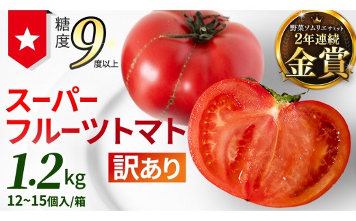 
                  《 2027年 収穫分 》 訳あり スーパーフルーツトマト 大箱 約2.6kg × 1箱 (20～35玉/1箱) 糖度9度以上 先行予約 茨城県 桜川市 KEK 国産 トマト フルーツトマト ブランドトマト 訳アリ 不揃い 野菜 ギフト 贈答 [BC038sa]
                