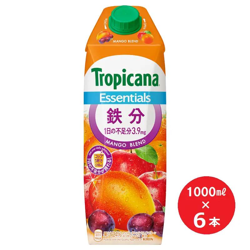 キリン　【トロピカーナ】エッセンシャルズ〈鉄分〉「1000ml×6本」