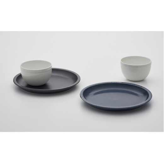 2016/ TY Cup & Plate set【2016/オリジナル】有田焼 食器 器 皿 中皿 食器セット 4点 プレート ブラック グレー カップ ホワイト シンプル | 45000円 4.5万