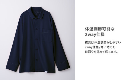 【男女兼用 Mサイズ ネイビー】ReD スリープ パジャマトップス長袖