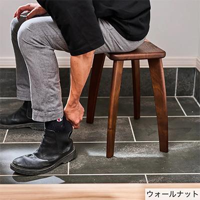 ふるさと納税 旭川市 【旭川家具】KAKUスツール ウォールナットNA 持ち運びしやすい椅子_00059 |  | 01
