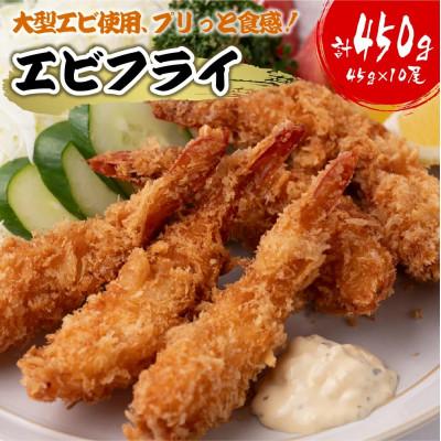 ふるさと納税 八代市 大型エビフライ(45g×10尾 計約450g)【みずもと】