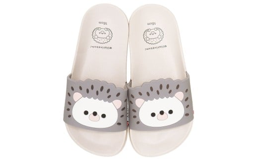 キッズ シャワー サンダル 16cm 子供 こども かわいい 夏 海 ビーチ スケーター skater Pompon's ハリネズミ はりねずみ 動物【プール 海水浴 子ども キャラクター】 奈良県 奈良市 なら 4-066