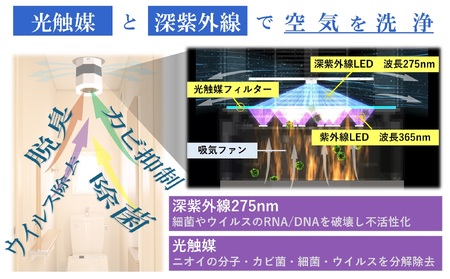 LED照明 電球色 空気清浄付き 人感センサー ライト 照明 電球 MIKAZE