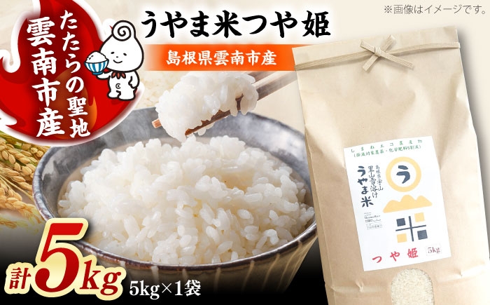 
                  【新米 5kg】令和8年産 つや姫 （5kg×1袋）うやま米 島根県雲南市産 先行予約 白米 精米 米 お米 【2026年9月下旬以降順次発送】 [AIDB086-r8]
                