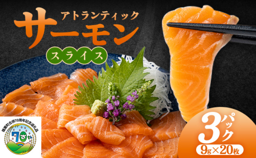 アトランティックサーモンスライス　20枚×3pc入り