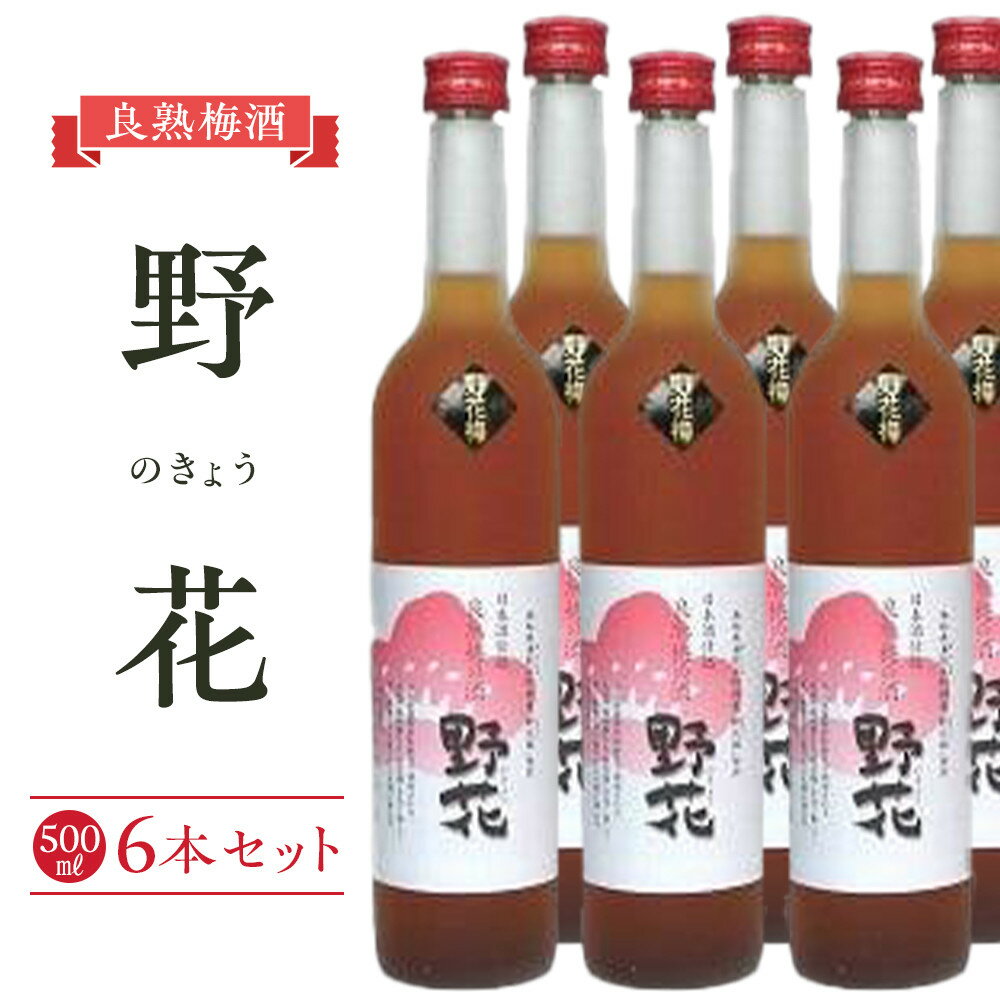 【ふるさと納税】451.梅酒 野花（のきょう）6本セット | お酒 梅酒 酒 アルコール セット 鳥取県 北栄町 おすすめ 人気