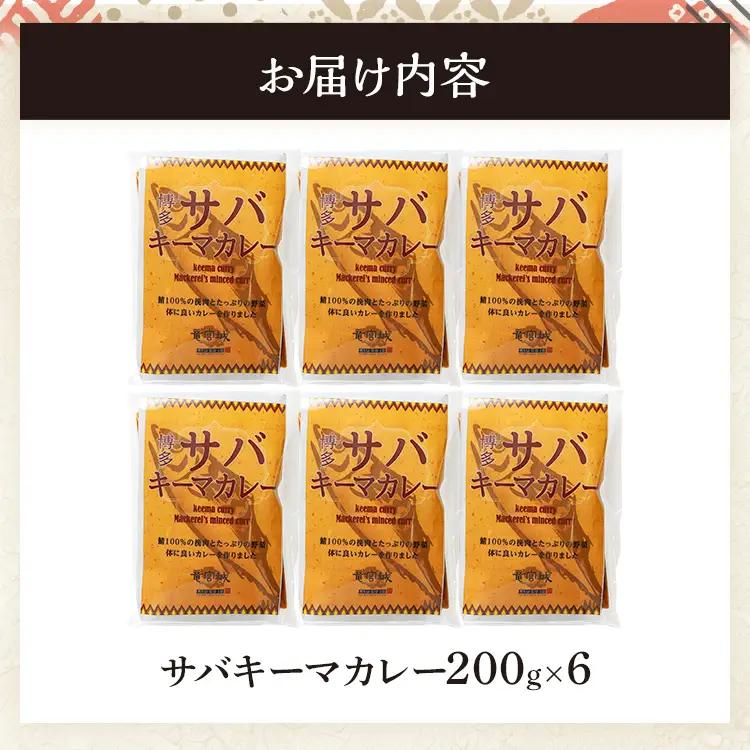 サバカレー  竜宮城のさばキーマカレー200g×6  サバカレー 