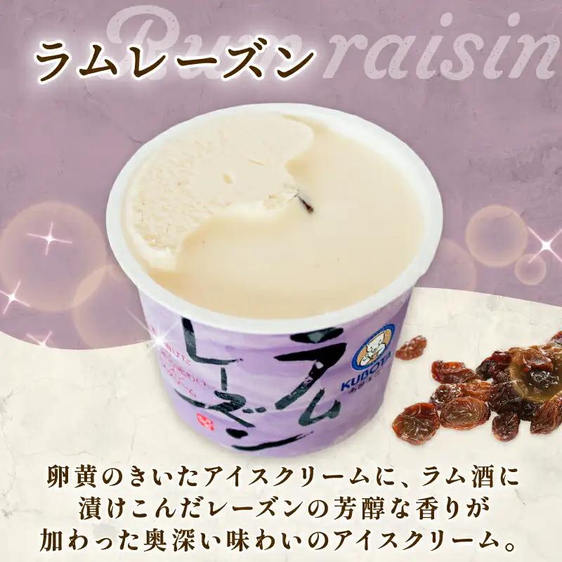 ＼久保田食品 アイス／ ラムレーズンアイスクリーム12個
