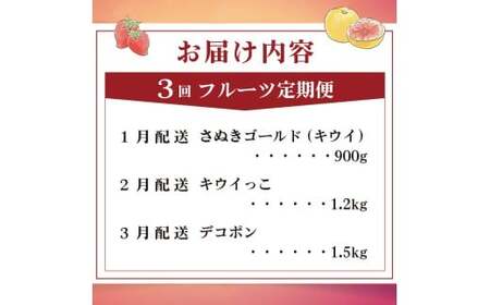 旬のフルーツ 定期便 3回 Gコース フルーツ 定期便