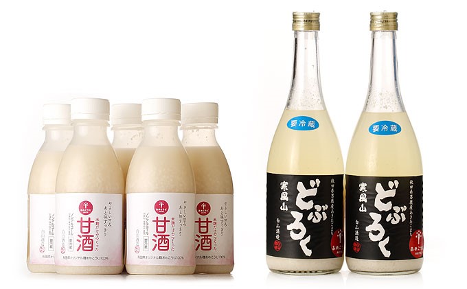 甘酒・どぶろくセット 甘酒500ml×5本・どぶろく720ml×2本 お酒 日本酒 