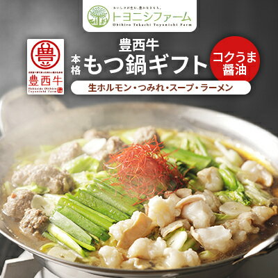 【ふるさと納税】豊西牛 本格もつ鍋 ギフト 贈答用　コクうま醤油【配送不可地域：離島】【1206028】