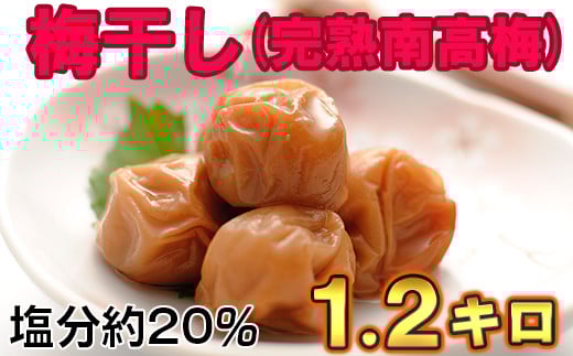 
            ひらそ農園の完熟南高梅の梅干し　1.2kg（塩分約20%） 梅干し 国産 南高梅 1キロ 母の日 ＜004-004＞
          
