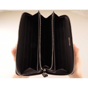 シュリンクレザー長財布(ブラック)【1275841】