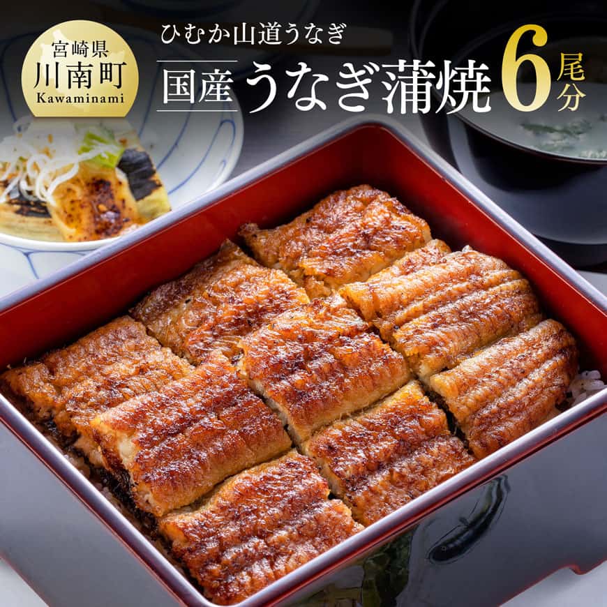 【名店の味！宮崎県産鰻】 ひむか山道うなぎ蒲焼６尾分（780ｇ以上）　うなぎ 鰻 うなぎ蒲焼き[B08413]