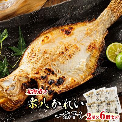 ふるさと納税 釧路町 ＜北海道産＞宗八かれいを一夜干しに!「宗八かれい一夜干し」2枚×6個セット