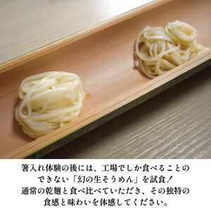 半田そうめん 工場見学 大人2名・小人1名様 チケット