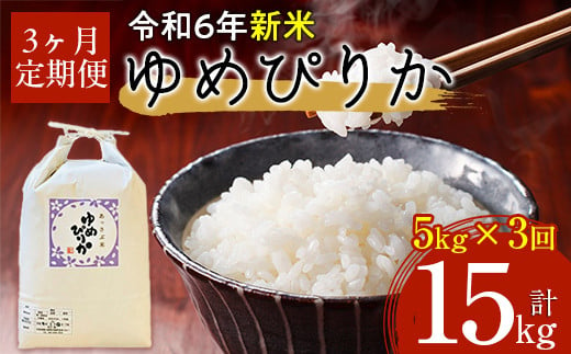 
            【令和6年産 新米】北海道厚沢部産ゆめぴりか15kg（5kg×3ヶ月連続お届け）【 ふるさと納税 人気 おすすめ ランキング 米 ゆめぴりか ご飯 ごはん 白米 つや 粘り 北海道 厚沢部 送料無料 】ASG006
          