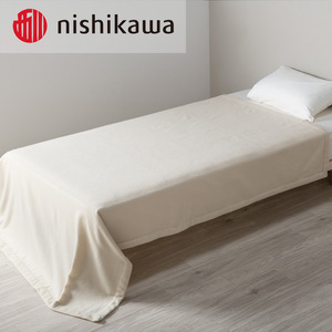 西川 カシミヤ毛布NP3656 アイボリー FQ03122000720｜無地 シンプル 保温性 カシミヤ100% なめらかな肌ざわり [3992]