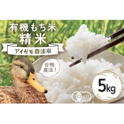 ふるさと納税 石岡市 【令和7年産】有機栽培米 もちごめ(精米)  5kg 合鴨農法